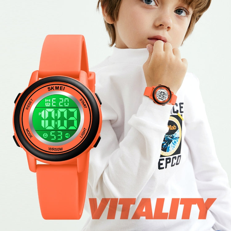 skmei-1721-triplicate-round-dial-led-digital-display-luminous-silicone-strap-electronic-watchorange