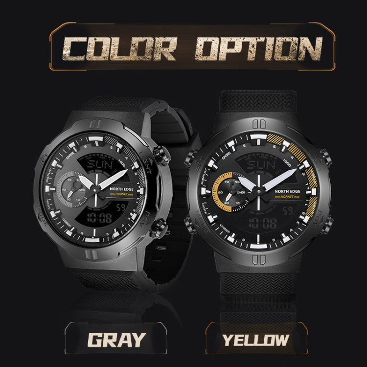 north-edge-hornet-dual-digital-alarm-clock-timing-men-luminous-sports-watchyellow