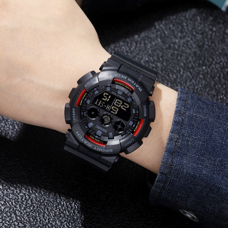 skmei-1857-stainless-steel-buckle-pu-strap-waterproof-electronic-watchred