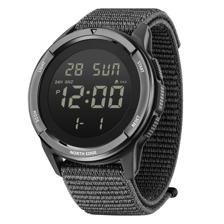 north-edge-terrax-outdoor-luminous-waterproof-men-multifunctional-nylon-strap-sports-watchblack