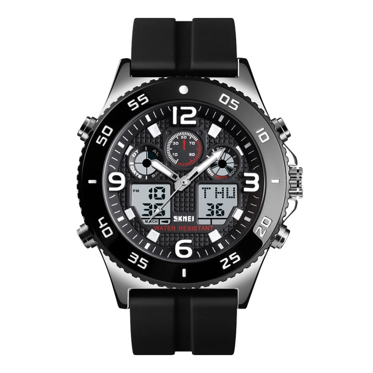 skmei-1538-multi-function-time-large-dial-steel-belt-men-casual-sports-electronic-watchsilver-silicone-belt