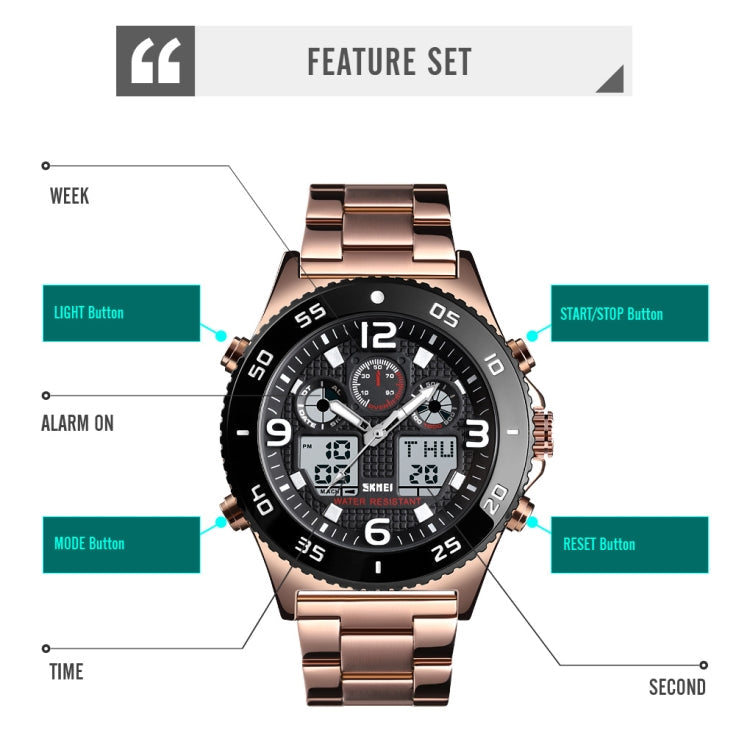 skmei-1538-multi-function-time-large-dial-steel-belt-men-casual-sports-electronic-watchrose-gold-steel-belt
