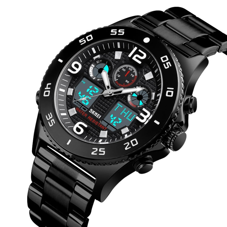 skmei-1538-multi-function-time-large-dial-steel-belt-men-casual-sports-electronic-watchblack-steel-belt