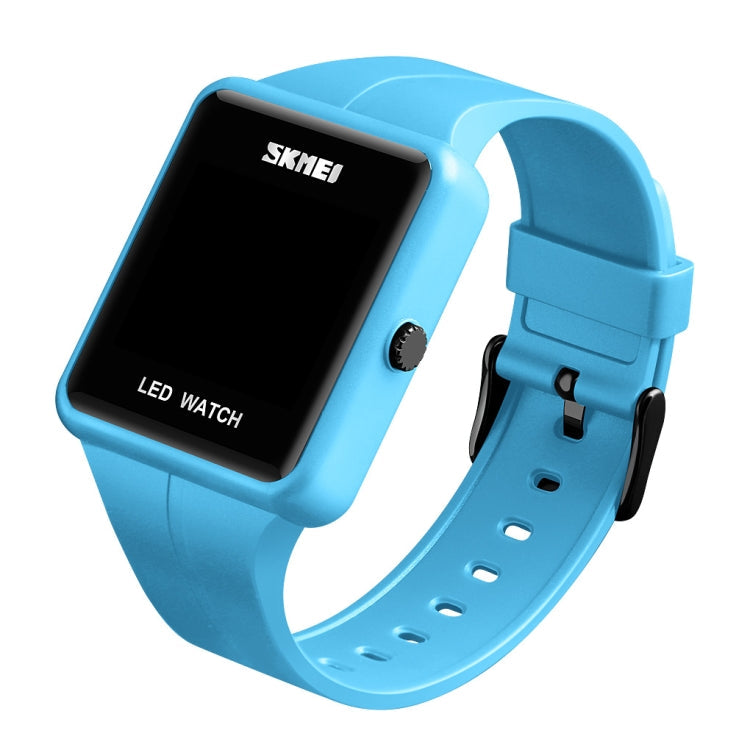 skmei-1541-fashion-led-watch-square-couple-model-waterproof-electronic-watch-silicone-watchblue