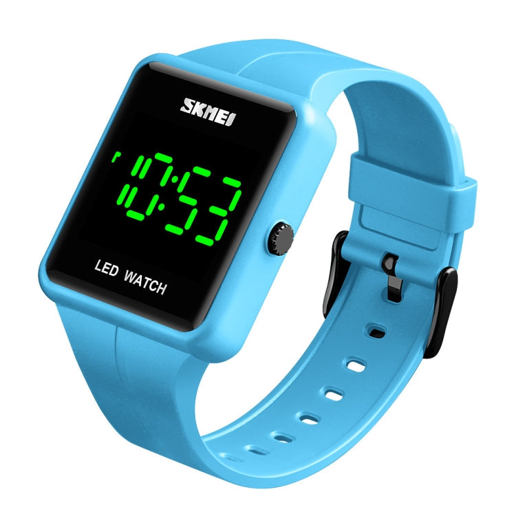 skmei-1541-fashion-led-watch-square-couple-model-waterproof-electronic-watch-silicone-watchblue
