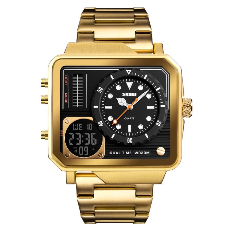 skmei-1392-multi-function-outdoor-sports-watch-business-double-display-waterproof-electronic-watchgolden