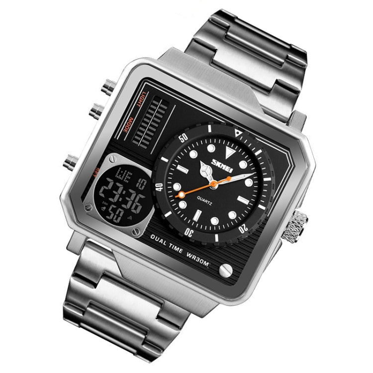 skmei-1392-multi-function-outdoor-sports-watch-business-double-display-waterproof-electronic-watchsilver