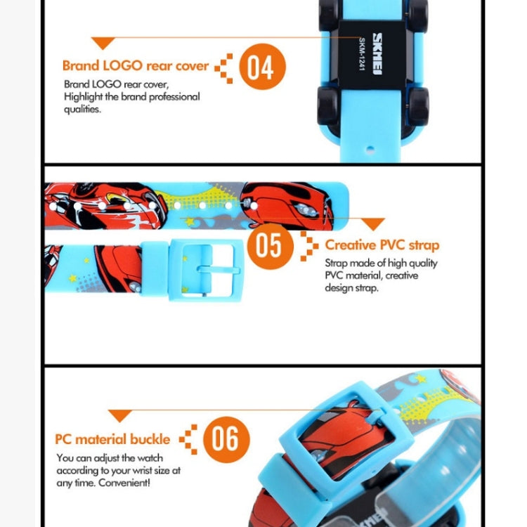 skmei-1241-fashion-cute-cartoon-car-children-digital-watchyellow