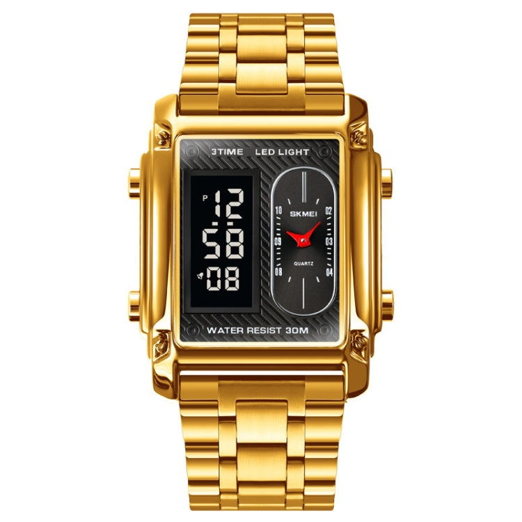 skmei-1868-square-double-display-waterproof-men-watch-style-steel-belt-gold