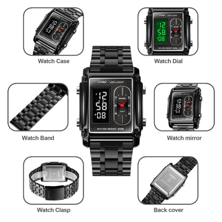 skmei-1868-square-double-display-waterproof-men-watch-style-steel-belt-silver