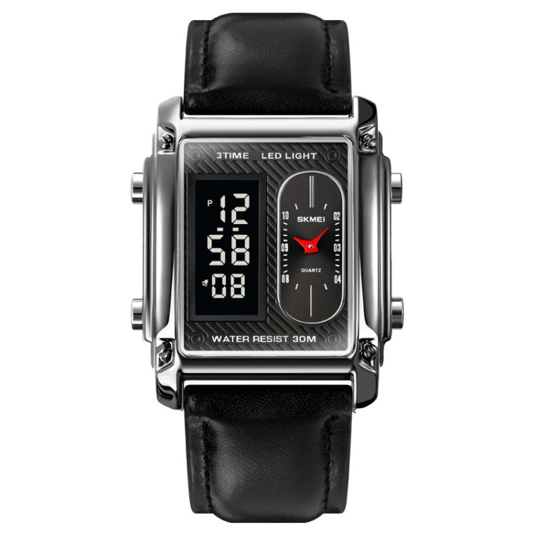 skmei-1868-square-double-display-waterproof-men-watch-style-leather-belt-silver