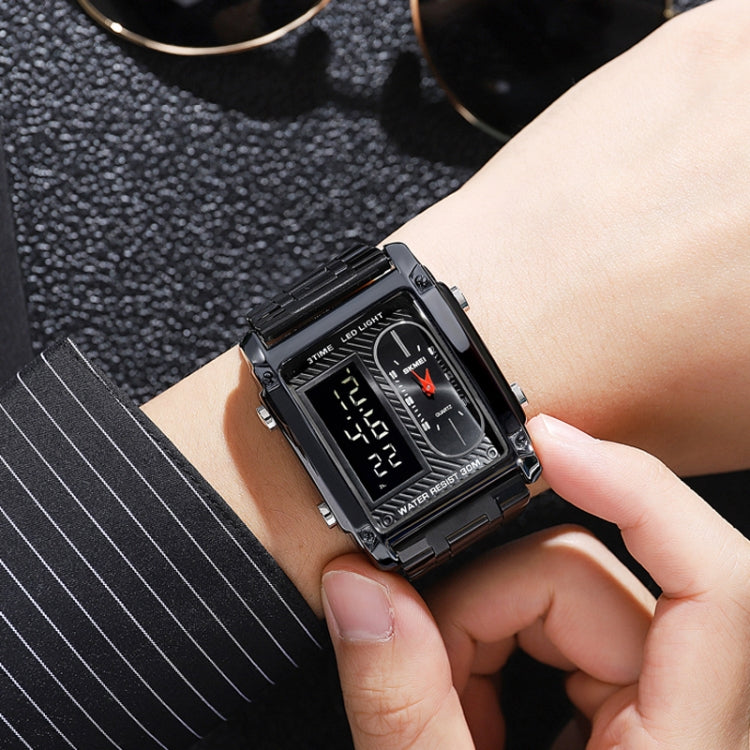 skmei-1868-square-double-display-waterproof-men-watch-style-leather-belt-silver