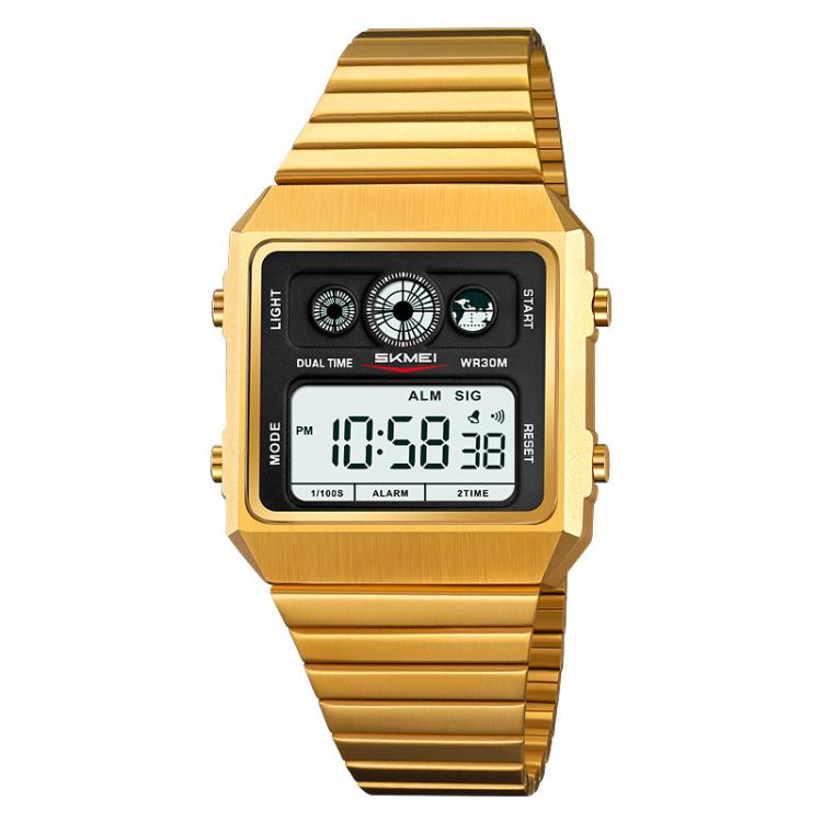 skmei-2450-men-business-multifunctional-watch-casual-waterproof-square-electronic-watchgold