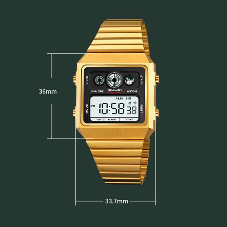 skmei-2450-men-business-multifunctional-watch-casual-waterproof-square-electronic-watchgold