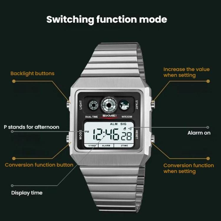 skmei-2450-men-business-multifunctional-watch-casual-waterproof-square-electronic-watchgold