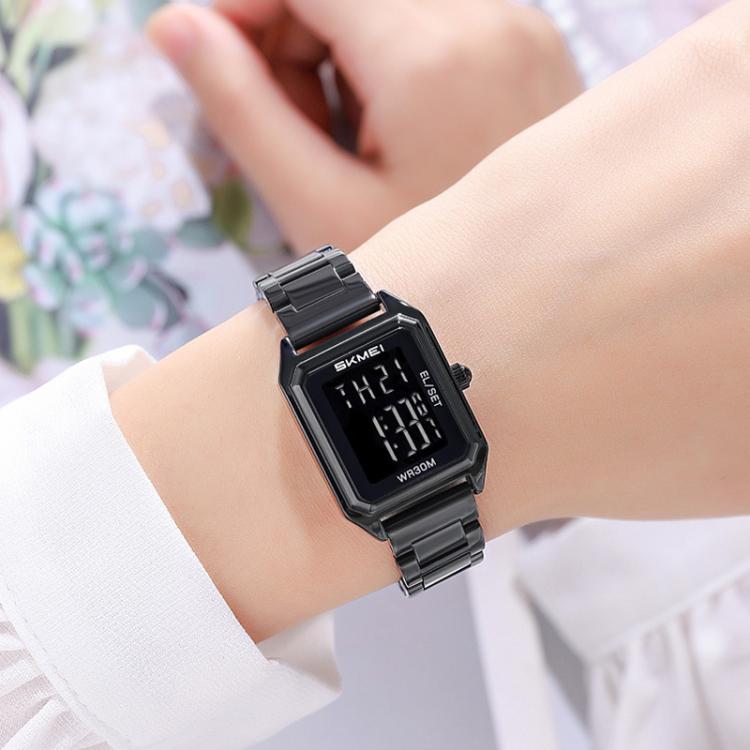 skmei-2493-small-women-electronic-watch-square-steel-strap-watch-style-gold-case-black