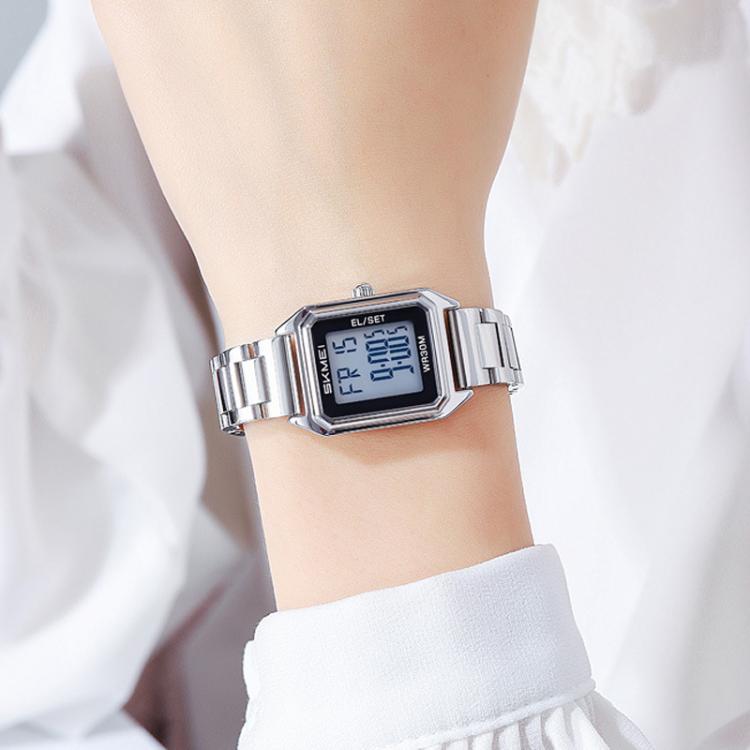 skmei-2493-small-women-electronic-watch-square-steel-strap-watch-style-gold-case-black