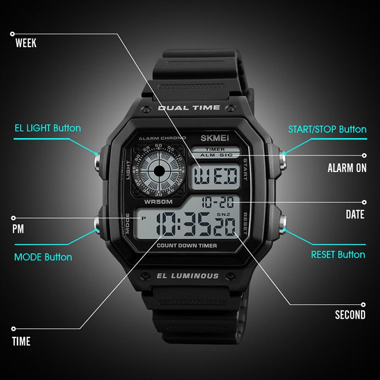 skmei-1299-multifunctional-outdoor-sports-noctilucent-waterproof-digital-display-wrist-watch-army-green