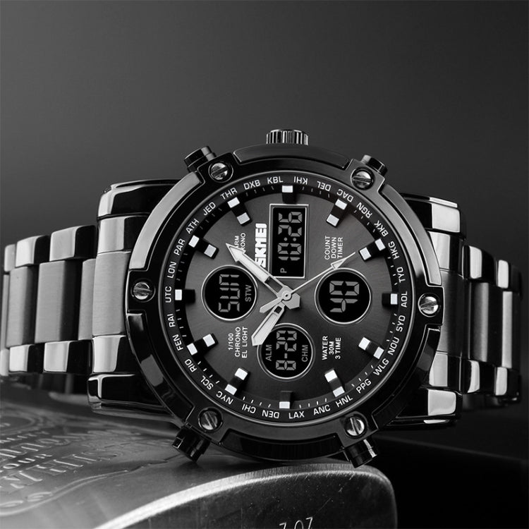 skmei-1389-multifunctional-men-business-digital-watch-30m-waterproof-large-dial-wrist-watch-with-stainless-steel-watchband-blue
