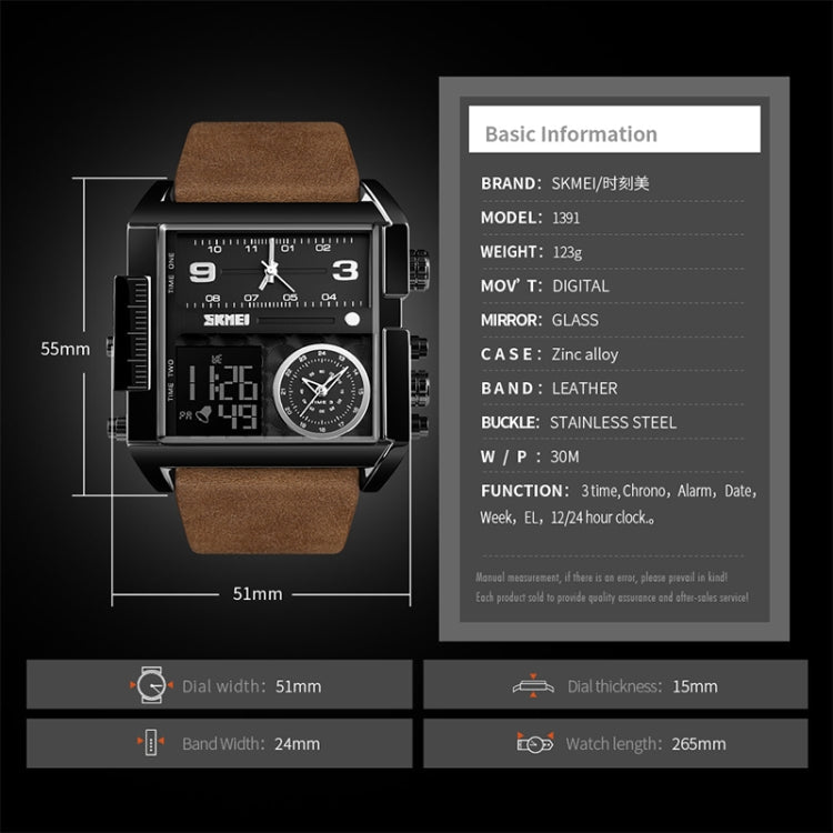 skmei-1391-multifunctional-men-business-digital-watch-30m-waterproof-square-dial-wrist-watch-with-leather-watchbandblack-coffee